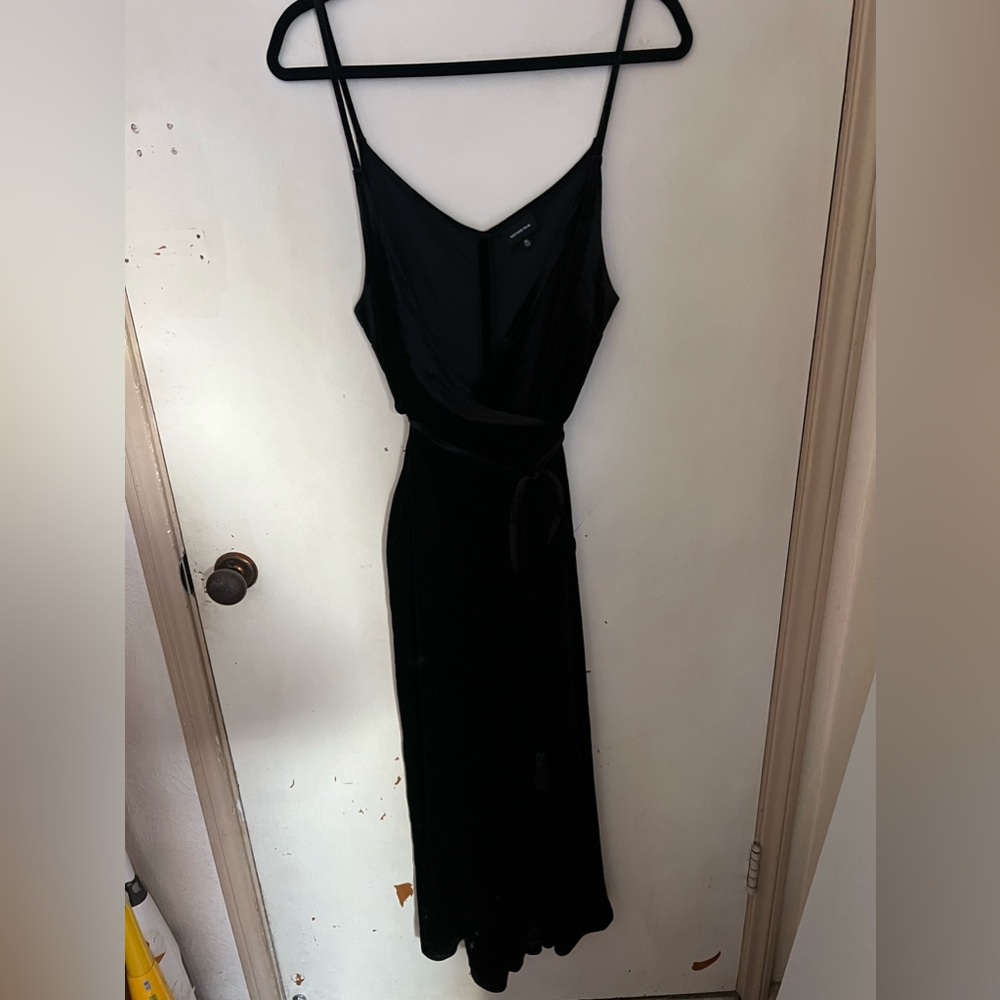 Velvet wrap dress